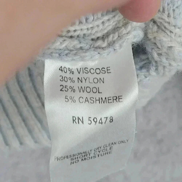 Lineamaglia Wool Cashmere Blend Made in Italy Crew neck Sweater L Women's  6CT - Picture 5 of 7